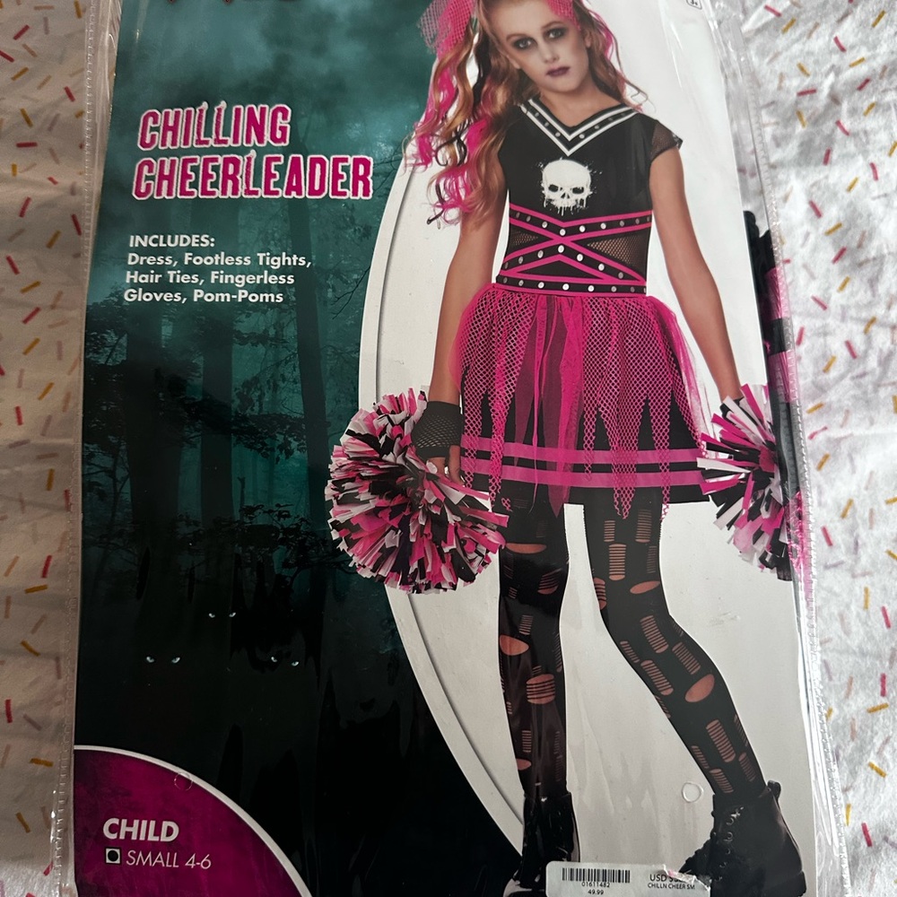 Chilling Cheerleader Costume - Pink and Black